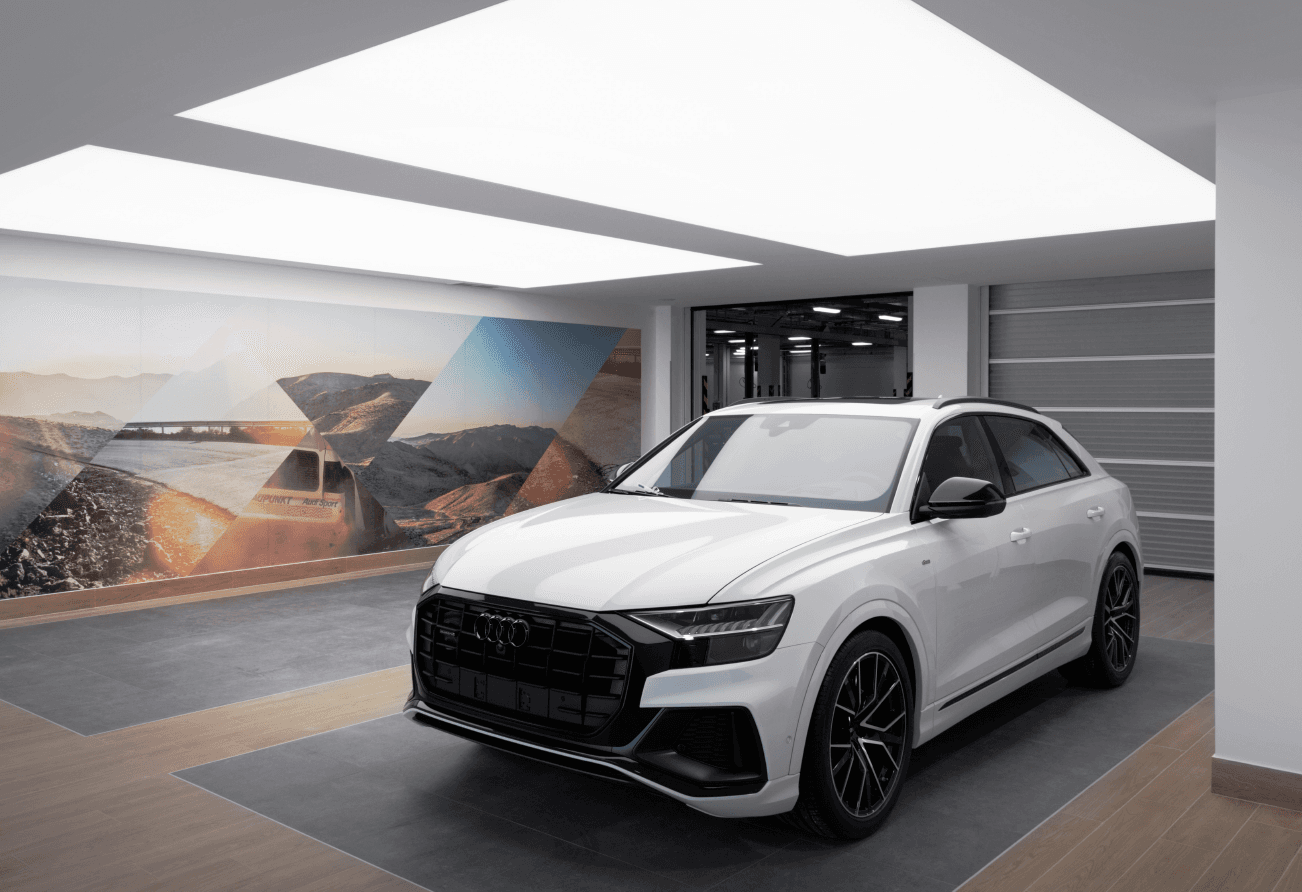 AUDI Center Vyborgsky - проектирование освещения от компании Световые Технологии