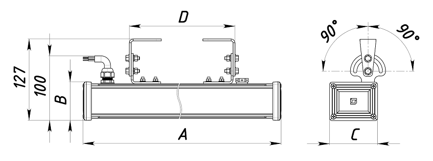 архитектурные линейные EVOLINE LED (900) 36W D15 840 SL, артикул 1006000380